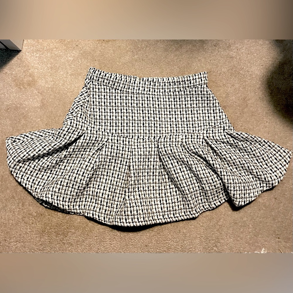 Kendall + Kylie Pleated Plaid Skirt